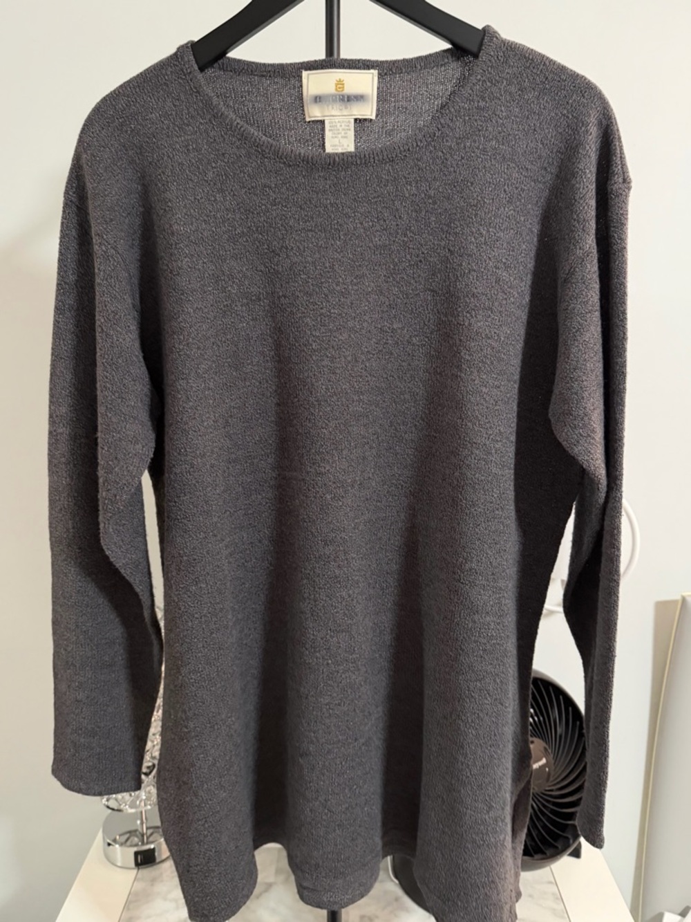 Charter Club Men's Crewneck Sweater - Dark Gray